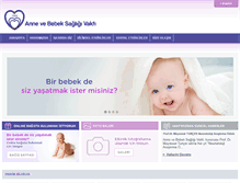 Tablet Screenshot of annevebebek.org